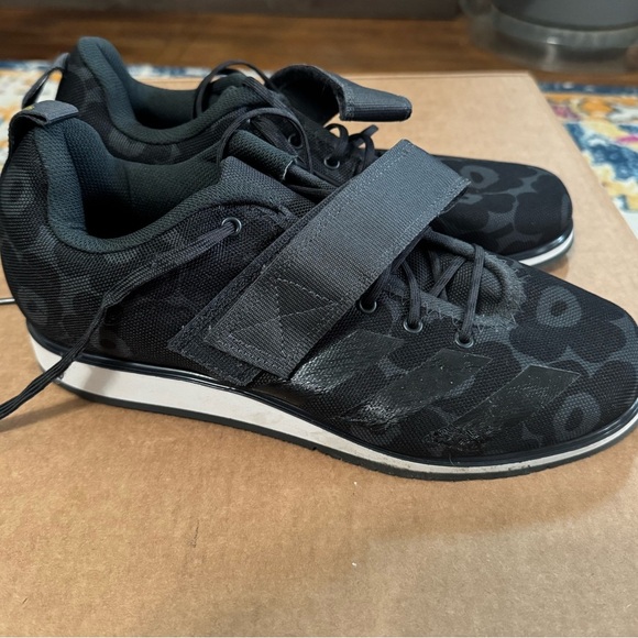 Adidas Powerlift Black Athletic Shoes - Picture 3 of 6